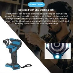 SUPERSELLER Tournevis Multifonctionnel Domestique Perceuse à Percussion 18V Vitesses Continues Réglage Des Voies De Rotation Commutable Tournevis électrique - Multicolore - Multicolore -Perceuse Soldes 2022 63094519 4