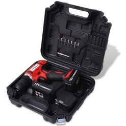 SUPERMARKET Kit De Perceuse-visseuse Sans Fil Avec Batteries Li-ion 18 V -Perceuse Soldes 2022 63672621 2