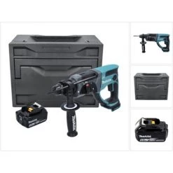Makita DHR 202 T1X Perforateur sans Fil 18 V 2,0 J SDS Plus + 1x Batterie 5,0 Ah + Makbox - Sans Chargeur -Perceuse Soldes 2022 63725200 3