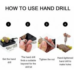 SINCèREETALI 11pcs Mini Drill Styling Set 9cm Perceuse à Main Avec 0.8-3mm Twist Drill Mini Perceuse à Main Pour Bijoux Résine Bois Bougies Et Moulage Artisanat Sculpture DIY Forage -Perceuse Soldes 2022 63818677 5