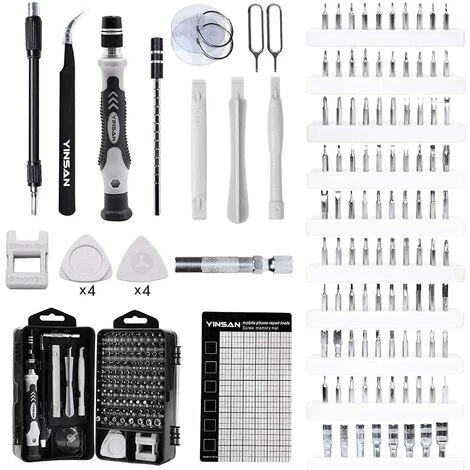 LITZEE BCC 135 En 1 Tournevis Precision Kit Tools, Portable Kit Tournevis De Précision Magnétique Tournevis Outils De Réparation Pour Ordinateur/Laptop/iPhone/Lunettes/Montre/Smartphone Noir 4 LITZEE BCC 135 En 1 Tournevis Precision Kit Tools, Portable Kit Tournevis De Précision Magnétique Tournevis Outils De Réparation Pour Ordinateur/Laptop/iPhone/Lunettes/Montre/Smartphone Noir – Image 2