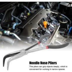 LTS FAFA 11in 280mm Longue Pince à Bec Aiguille Extra Longue Pince à Bec Aiguille 90 Outil En Acier Haute Température Pince De Trempe Outils à Main -Perceuse Soldes 2022 64033850 5