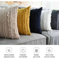 LTS FAFA Lot De 2 Housses De Coussin Carrées Décoratives En Velours Doux -Perceuse Soldes 2022 64033988 4