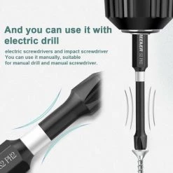 LIFCAUSAL Ensemble De Forets Multifonctionnels En Acier S-2 Tournevis à Main à Haute Dureté Kit D'accessoires Pour Perceuse électrique Polyvalente -Perceuse Soldes 2022 64073247 4