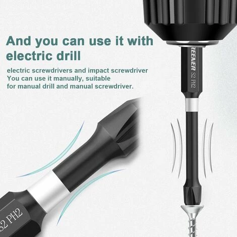 LIFCAUSAL Ensemble De Forets Multifonctionnels En Acier S-2 Tournevis à Main à Haute Dureté Kit D'accessoires Pour Perceuse électrique Polyvalente 6 LIFCAUSAL Ensemble De Forets Multifonctionnels En Acier S-2 Tournevis à Main à Haute Dureté Kit D'accessoires Pour Perceuse électrique Polyvalente – Image 4