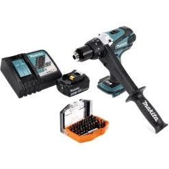 Makita DDF 458 RF1 Perceuse-visseuse Sans Fil 18 V, 91Nm + 1x Batterie 3,0 Ah + Chargeur + Set D'embouts, 44 Pcs. -Perceuse Soldes 2022 64087346 2