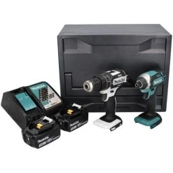 Makita DLX 2131 X Kit Combo 18 V Avec DHP 482 Blanc 62 Nm + DTD 152 165 Nm + 2x Batteries 3,0 Ah + Chargeur + Makbox -Perceuse Soldes 2022 64087352 2