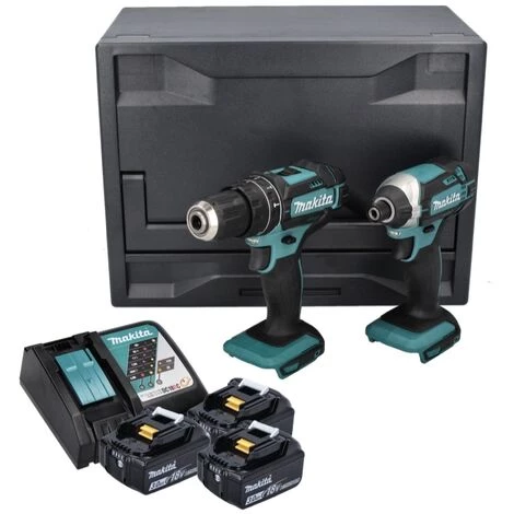 Makita DLX 2131 XX1 Kit 18 V Mit DHP 482 Perceuse à Percussion 62 Nm + DTD 152 Visseuse à Chocs 165 Nm + 3x Batteries 3,0 Ah + Chargeur + MakBox 6 Makita DLX 2131 XX1 Kit 18 V Mit DHP 482 Perceuse à Percussion 62 Nm + DTD 152 Visseuse à Chocs 165 Nm + 3x Batteries 3,0 Ah + Chargeur + MakBox – Image 4