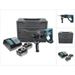 Makita DHR 202 SFX Perforateur Sans Fil 18 V 2,0 J SDS Plus + 2x Batteries 3,0 Ah + Chargeur + Makbox
