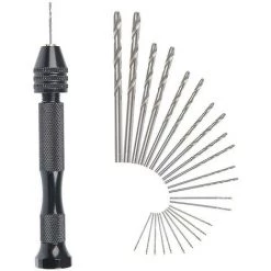 HAZEL Mini-perceuse à Main +25 Micro Perceuses En Aluminium Sans Fil étau à Goupille Outils Rotatifs Perceuses En Aluminium Réglable Pyrogravure Home Plasti