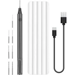 HAZEL Mini Perceuse Sans Fil, Perceuse Portable Rechargeable Par USB, Perceuse électrique De Précision Multifonctionnelle Avec 8 Accessoires, Idéale Pour Le Plastique, Le Bois Et Le Bricolage.