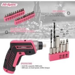 HAZEL Tournevis Multifonction Sans Fil Hi-spec, Tournevis Sans Fil, 3,6v Lithium-ion, 4 Torches à Led Avec 27 Accessoires, Conteneur Chargeur Usb -Perceuse Soldes 2022 64198890 3