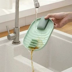 BF 2 Pièces De Couvercle De Casserole Et Porte-cuillère, Porte-ustensiles De Cuisine, Assiette à Couverts Pour éviter Les Gouttes -Perceuse Soldes 2022 64356880 3