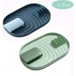 BF 2 Pièces De Couvercle De Casserole Et Porte-cuillère, Porte-ustensiles De Cuisine, Assiette à Couverts Pour éviter Les Gouttes -Perceuse Soldes 2022 64356880 5