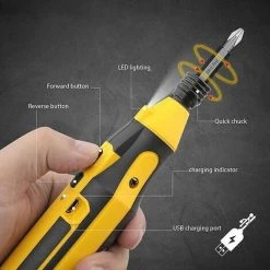 BF Jeu De Tournevis Sans Fil Jeu De Tournevis Sans Fil Tournevis Sans Fil Avant Et Arrière (jaune) -Perceuse Soldes 2022 64387559 3