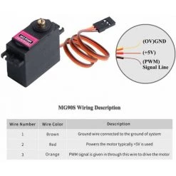 MEZHENG Lot De 6 Servomoteurs MG996R En Métal à Engrenage Numérique Servomoteur Avec Bras Klaxon Compatible Avec Ardu Ino Smart Voiture, Robot Bateau RC Avion Modèle Hélicoptère AVR Jouets Drone -Perceuse Soldes 2022 64535603 4