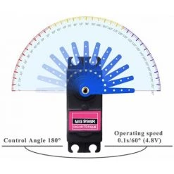 MEZHENG Lot De 6 Servomoteurs MG996R En Métal à Engrenage Numérique Servomoteur Avec Bras Klaxon Compatible Avec Ardu Ino Smart Voiture, Robot Bateau RC Avion Modèle Hélicoptère AVR Jouets Drone -Perceuse Soldes 2022 64535603 5