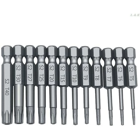 BAICCCF Visseuse Et Tournevis électrique 12 Pièces 50 MM Inviolable Sécurité Perceuse Jeu D'embouts Magnétiques Tournevis Torx Tête Plate 1/4 "embouts Hexagonaux Pilote F1fc Haute Qualité 7 BAICCCF Visseuse Et Tournevis électrique 12 Pièces 50 MM Inviolable Sécurité Perceuse Jeu D'embouts Magnétiques Tournevis Torx Tête Plate 1/4 "embouts Hexagonaux Pilote F1fc Haute Qualité – Image 5
