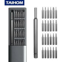 BAICCCF Visseuse Et Tournevis électrique Kit De Tournevis 24 Embouts Magnétiques De Précision Bricolage Jeu De Tournevis Démontable Mini Mallette à Outils Pour La Réparation De Téléphone PC à Domicile Intelligent -Perceuse Soldes 2022 64771343 3