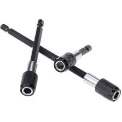 BAICCCF Visseuse Et Tournevis électrique 60mm + 150mm 2 Pièces 6.35mm Tête De Lot Tige D'extension Tournevis Magnétique Levier De Transfert Rapide Tige D'extension Autobloquante 60/100/150mm Outils à Main -Perceuse Soldes 2022 64771365 3