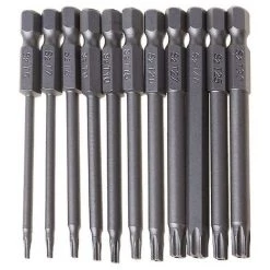 BAICCCF Visseuse Et Tournevis électrique 11 Pc 75mm Inviolable Sécurité Foret Magnétique Bit Set Tournevis Torx Tête Plate 1/4 " Hex Bits Pilote F1fc Haute Qualité