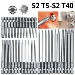 BAICCCF Visseuse Et Tournevis électrique 11 Pc 75mm Inviolable Sécurité Foret Magnétique Bit Set Tournevis Torx Tête Plate 1/4 " Hex Bits Pilote F1fc Haute Qualité -Perceuse Soldes 2022 64771371 3