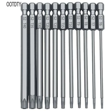 BAICCCF Visseuse Et Tournevis électrique 100 Mm 11/12 Pièces Perceuse De Sécurité Inviolable Jeu D'embouts Magnétiques Tournevis Torx Tête Plate 1/4 "embouts Hexagonaux Pilote F1fc Haute Qualité 3 BAICCCF Visseuse Et Tournevis électrique 100 Mm 11/12 Pièces Perceuse De Sécurité Inviolable Jeu D'embouts Magnétiques Tournevis Torx Tête Plate 1/4 "embouts Hexagonaux Pilote F1fc Haute Qualité