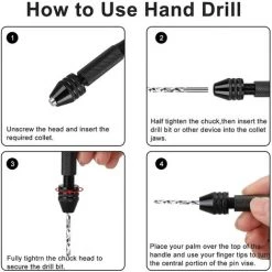 21 Pièces Ensemble De Pin Vise Comprend Perceuse à Main Pin Vise Et 20 Pièces Mini Forets Hélicoïdaux (0,3 à 1,6 Mm) Pour Diy Bois Argile Résine Moulage Fabrication De Pendentif Bijoux 56Vingt -Perceuse Soldes 2022 64938567 3