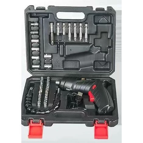 BDD Tournevis électrique Domestique Petite Perceuse électrique Rechargeable Jeu De Vis (47 Pièces) 3 BDD Tournevis électrique Domestique Petite Perceuse électrique Rechargeable Jeu De Vis (47 Pièces)