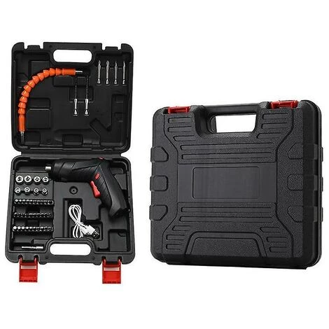 BDD Tournevis électrique Domestique Petite Perceuse électrique Rechargeable Jeu De Vis (47 Pièces) 4 BDD Tournevis électrique Domestique Petite Perceuse électrique Rechargeable Jeu De Vis (47 Pièces) – Image 2