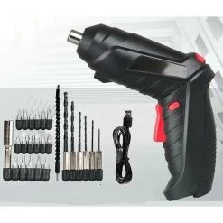 BDD Tournevis électrique Domestique Petite Perceuse électrique Rechargeable Jeu De Vis (47 Pièces) 9 BDD Tournevis électrique Domestique Petite Perceuse électrique Rechargeable Jeu De Vis (47 Pièces) -Perceuse Soldes 2022 65373704 4
