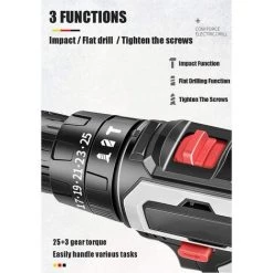 BDD Perceuse Rechargeable Perceuse électrique Au Lithium Perceuse à Pistolet Domestique Perceuse électrique à Main Tournevis électrique (1 Batterie) -Perceuse Soldes 2022 65375268 2
