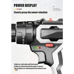 BDD Perceuse Rechargeable Perceuse électrique Au Lithium Perceuse à Pistolet Domestique Perceuse électrique à Main Tournevis électrique (1 Batterie) -Perceuse Soldes 2022 65375268 4