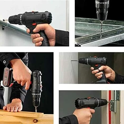 BDD Outil De Tournevis électrique à Impact Pour Perceuse à Main Pistolet Sans Fil (1 Batterie) 4 BDD Outil De Tournevis électrique à Impact Pour Perceuse à Main Pistolet Sans Fil (1 Batterie) – Image 2