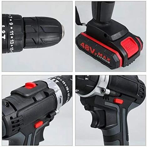 BDD Outil De Tournevis électrique à Impact Pour Perceuse à Main Pistolet Sans Fil (1 Batterie) 6 BDD Outil De Tournevis électrique à Impact Pour Perceuse à Main Pistolet Sans Fil (1 Batterie) – Image 4