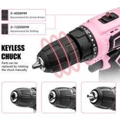 BDD Perceuse à Percussion Rechargeable Batterie Au Lithium 12v Perceuse Torche Tournevis électrique -Perceuse Soldes 2022 65375675 2