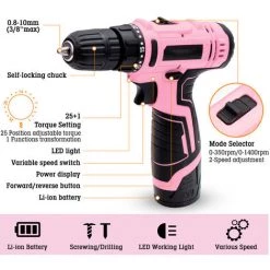 BDD Perceuse à Percussion Rechargeable Batterie Au Lithium 12v Perceuse Torche Tournevis électrique -Perceuse Soldes 2022 65375675 4