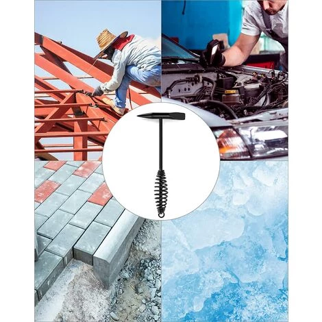 BDD Marteau à Piquer De Soudage, 10,5", Marteau à Deux Têtes Avec Manche à Ressort En Spirale, Nettoyage Des Soudures Et Broyage De La Glace 7 BDD Marteau à Piquer De Soudage, 10,5", Marteau à Deux Têtes Avec Manche à Ressort En Spirale, Nettoyage Des Soudures Et Broyage De La Glace – Image 5