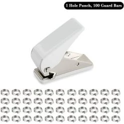 BDD Perforateur Avec 100 Rondelles élastiques Perforateur Pour Percer Les Ailettes Et Insérer Des Anneaux élastiques -Perceuse Soldes 2022 65378035 3