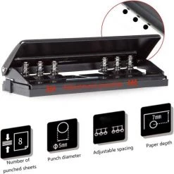 BDD Perforatrice De Reliure Industrielle à 6 Trous Perforatrice Réglable à Distance Pour Diamètre De Journal/Document 10 BDD Perforatrice De Reliure Industrielle à 6 Trous Perforatrice Réglable à Distance Pour Diamètre De Journal/Document -Perceuse Soldes 2022 65378179 4