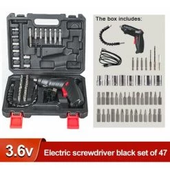 THSINDE Visseuse Et Tournevis électrique Kit De Tournevis électrique 3,6v Kit De Tournevis De Forage électrique Sans Fil Outil De Service Portatif - 47 PCS / Set -Perceuse Soldes 2022 65441243 5
