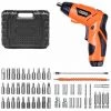 THSINDE Visseuse Perceuse Sans Fil Tournevis Electrique Double Morphologie Rechargeable Usb 4.2V 1500Mah 230Rpm Avec 47 Accessoires