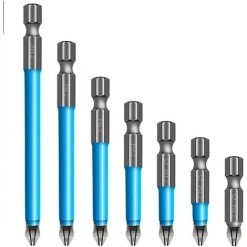 BENOBBY KIDS Lot De 7 Embouts De Tournevis Magnétiques, Tête Cruciforme De Tournevis électrique Antidérapantes En Acier Allié Industriel S2/ 6.35mm/ PH2 25~150mm
