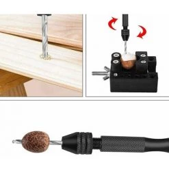 PREMIER 37 Pièces Mini Perceuse Modelisme à Main, Précision Pin Vise En Aluminium, Mini-forets PCB De 0,3-1,2 Mm Foret Fraise Twist 0,5-3,0mm, Outils De Forage à Main Pour DIY Sculpture Bois -Perceuse Soldes 2022 65489739 5