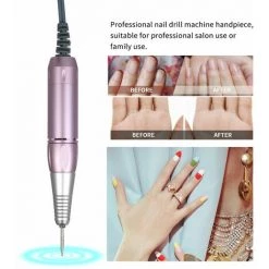 LIFCAUSAL Professionnel Électrique Nail Art Perceuse Stylo Poignée Fichier Polonais Grind Machine Pièce À Main Manucure Pédicure Outil Nail Art Accessoires Rose -Perceuse Soldes 2022 65639203 3