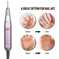 LIFCAUSAL Professionnel Électrique Nail Art Perceuse Stylo Poignée Fichier Polonais Grind Machine Pièce À Main Manucure Pédicure Outil Nail Art Accessoires Rose -Perceuse Soldes 2022 65639203 4