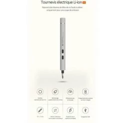 BENOBBY KIDS Energie Electrique Tournevis Portable Rechargeable Au Lithium Vis De Precision Pilote De Chargement Usb Pour Telephone Portable Pc Portable Petits Appareils Outils De Reparation, Blanc - Blanc -Perceuse Soldes 2022 65683272 3