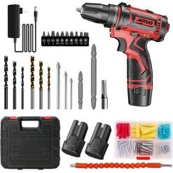 MAGICFOX Perceuse Visseuse Sans Fil ，30Nm Percussion Sans Fil, 25+1 Réglages De Couple & 2 Vitesses Visseuse Devisseuse Sans Fil