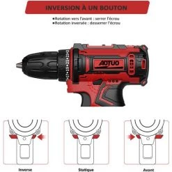 MAGICFOX Perceuse Visseuse Sans Fil 36V, Visseuse Devisseuse San Fil 40N.m Couple Max, 2 Vitesses, Avec 100 Accessoires, 2 Batteries -Perceuse Soldes 2022 65747131 2