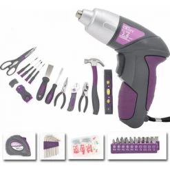 MERéTéET 44PCS Visseuse Sans Fil 3.6V/4V Tournevis Electrique Batterie Li Avec Chargeur Ensemble D‘outils Trousse Réparation à Domicile Améliorations De La Maison -Perceuse Soldes 2022 65790568 4